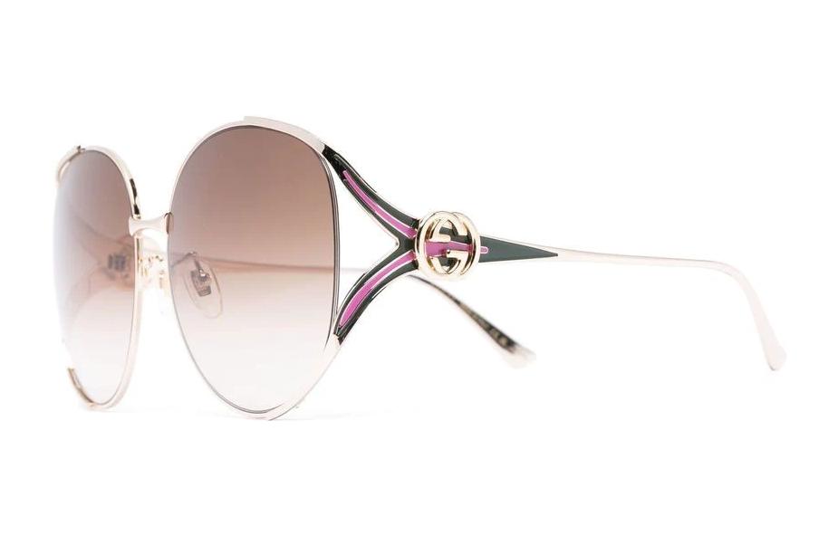 (Women) GUCCI Trendy Metallic Butterfly Sunglasses Gold Women GG0225S007 圖 3
