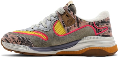 GUCCI古馳 Ultrapace 減震防滑 低幫 運動休閒鞋 女款 粉黃 做舊版 Lookbook GUCCI古馳 Ultrapace 減震防滑 低幫 運動休閒鞋 女款 粉黃 做舊版