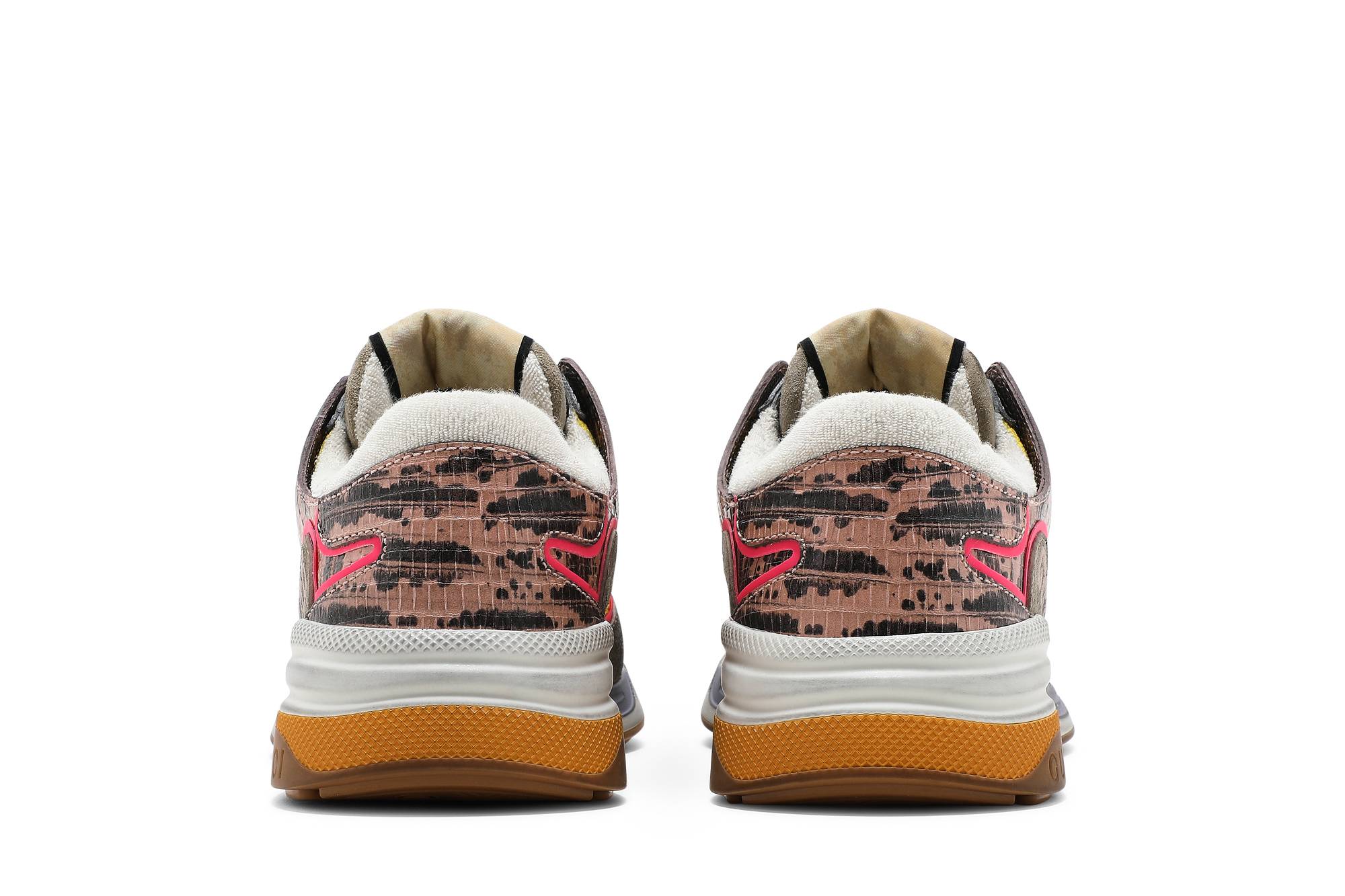 Details for GUCCI古馳 Ultrapace 減震防滑 低幫 運動休閒鞋 女款 粉黃 做舊版