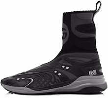 (Women) Gucci Ultrapace R Mid Top Sock Sneakers 'Black Grey' 663725-2TK10-8895 (Women) Gucci Ultrapace R Mid Top Sock Sneakers 'Black Grey' 663725-2TK10-8895