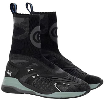 (Women) Gucci Ultrapace R Mid Top Sock Sneakers 'Black Grey' 663725-2TK10-8895 Lookbook (Women) Gucci Ultrapace R Mid Top Sock Sneakers 'Black Grey' 663725-2TK10-8895