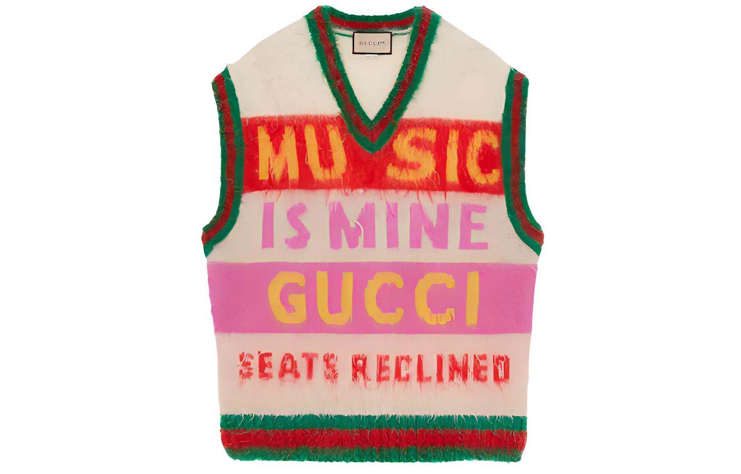 (Women) Gucci V-Neck Logo Print Tank Top Multicolor 676846-XKB5A-9275