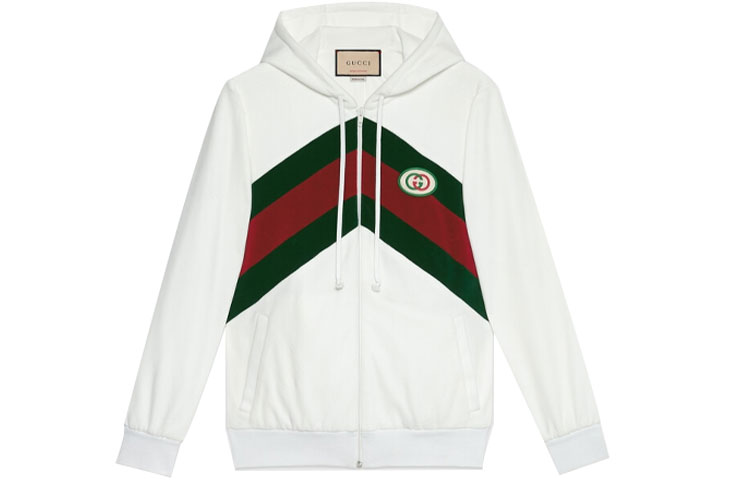 (Women) Gucci V Stripe Zip Jacket White 678640-XJDYG-9061