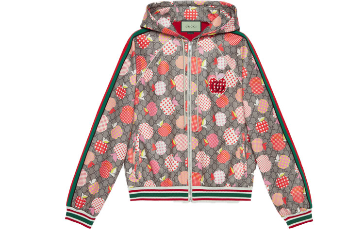 (Women) GUCCI Valentine's Special Apple Heart Hoodie Jacket Women Brown 663571-XJDOD-5943 圖 2