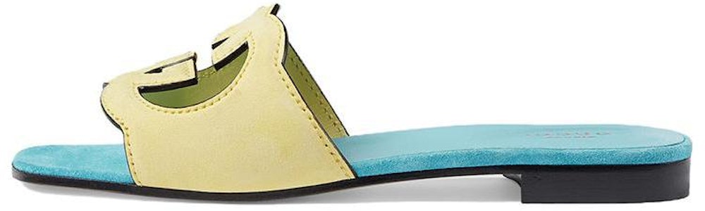 (W) 구찌 벨벳 컷아웃 슬라이드 블루 옐로우 694451-C2000-7412 Buy (W) 구찌 벨벳 컷아웃 슬라이드 블루 옐로우 694451-C2000-7412