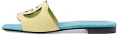 (W) Gucci Velvet 'Selipar Fesyen Potongan Biru Kuning' 694451-C2000-7412