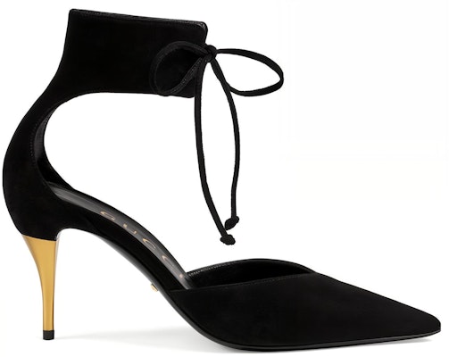 (Women) Gucci Velvet High Heels 'Black Fashion Lace-Up' 716686-CGX10-1000 Order (Women) Gucci Velvet High Heels 'Black Fashion Lace-Up' 716686-CGX10-1000