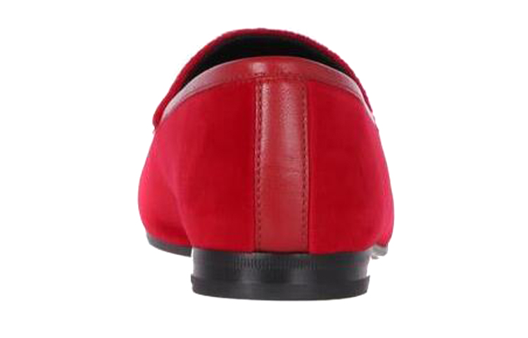 Shop (W) 古驰红色时尚天鹅绒乐福鞋 431467-K4DD0-6433
