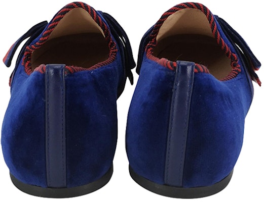 (W) 구찌 벨벳 실비 보 발레리나 (네이비) 496594-9FR10-4566 Shop (W) 구찌 벨벳 실비 보 발레리나 (네이비) 496594-9FR10-4566