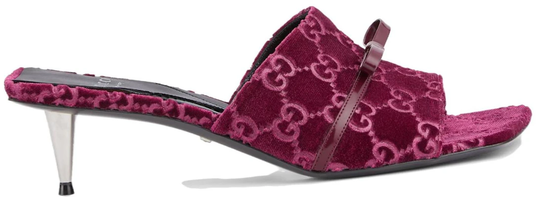(W) Gucci Fluwelen Instappers ''Bordeaux'' 764182-FACNH-6112 Order (W) Gucci Fluwelen Instappers ''Bordeaux'' 764182-FACNH-6112