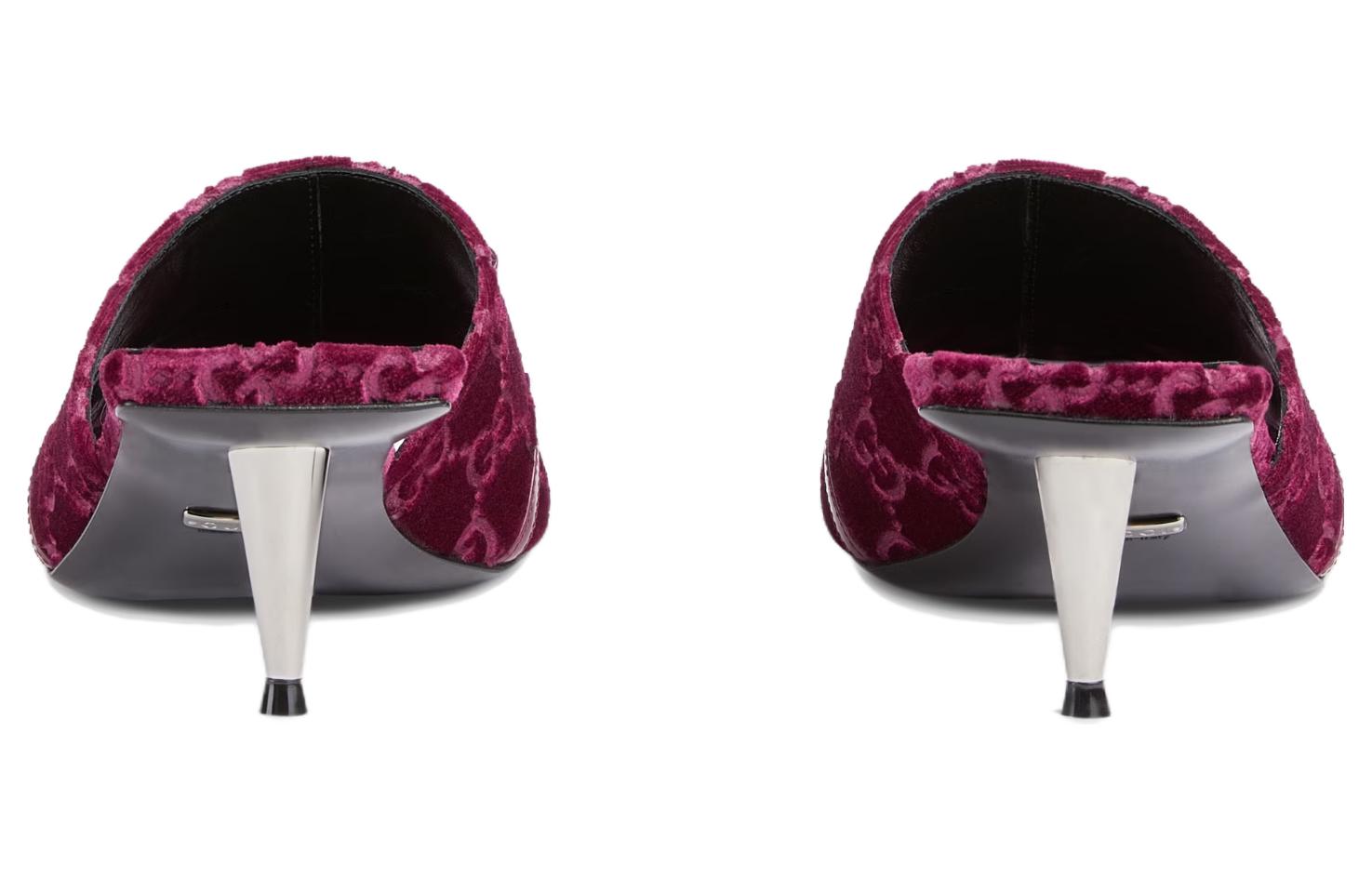 Shop (W) Gucci Fluwelen Instappers ''Bordeaux'' 764182-FACNH-6112
