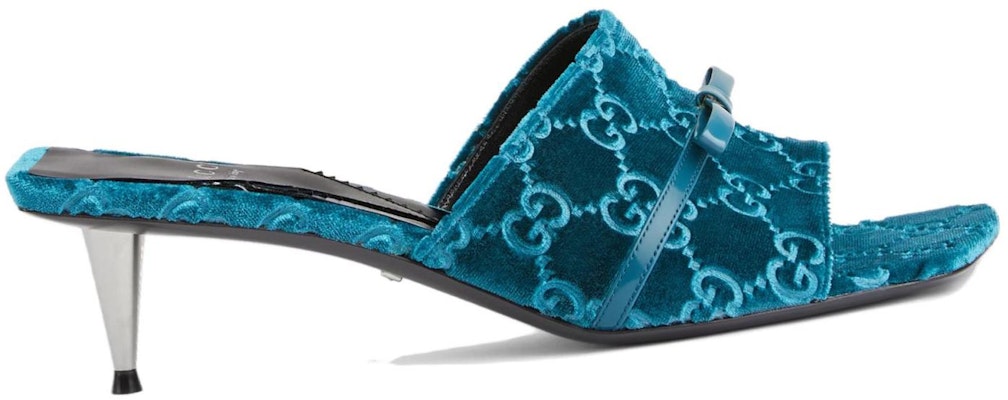 (W) 구찌 블루 벨벳 슬라이드 힐 (thin heel implied) 764182-FACNH-4647 Order (W) 구찌 블루 벨벳 슬라이드 힐 (thin heel implied) 764182-FACNH-4647