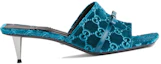 Order (W) Gucci Samt Runde Zehenspitze Dünner Absatz Sandale ''Blau'' 764182-FACNH-4647