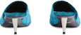 (W) Gucci Veludo Hujung Bulat Tumit Nipis Slide 'Biru' 764182-FACNH-4647