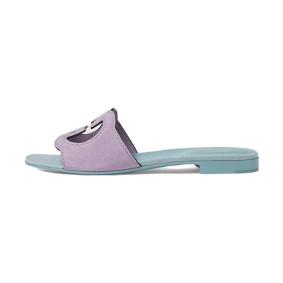 (W) Gucci Velvet Slide Sandals 'Purple-Blue'