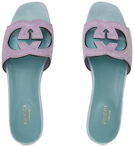 (W) Sandal Geser Gucci Velvet 'Ungu-Biru' 694451C20005252 Lookbook (W) Sandal Geser Gucci Velvet 'Ungu-Biru' 694451C20005252