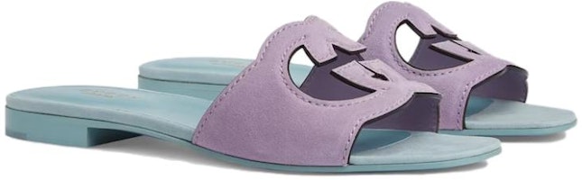 GUCCI古馳 絨面 露趾包腳 一字拖鞋 1cm 女款 紫藍色 Purchase GUCCI古馳 絨面 露趾包腳 一字拖鞋 1cm 女款 紫藍色