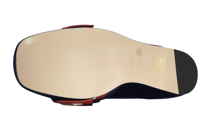 Purchase GUCCI 古馳 牛皮底絨布平底鞋 女款 深藍色