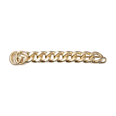 (Women) GUCCI Vintage Double G Metal Hair Clip for Women - Gold 679043-I4600-0720