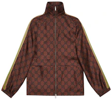 (Women) Gucci Vintage GG Print Zip Jacket for Women Brown 625007-XJCL5-2138 (Women) Gucci Vintage GG Print Zip Jacket for Women Brown 625007-XJCL5-2138