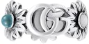 Buy (W) Anillo GUCCI Vintage Plata Doble G con Margaritas y Piedras Preciosas para Mujer 527394-J8474-8517