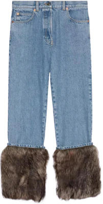 (W) Gucci Jeans Rectos Azul de Lana Lavada con Puños SS23 714243-XDB59-4447 Buy (W) Gucci Jeans Rectos Azul de Lana Lavada con Puños SS23 714243-XDB59-4447