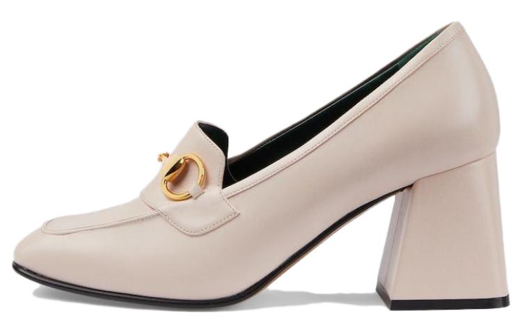 (Women) Gucci Web Accent Leather Pumps 'Pink' 757934-AACE8-5912