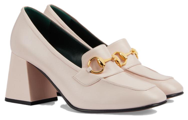 Lookbook (W) 구찌 웹 악센트 가죽 펌프스 (핑크) 757934-AACE8-5912