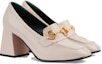 Lookbook (W) Gucci Kasut Tumit Kulit Aksen 'Merah Jambu' 757934-AACE8-5912