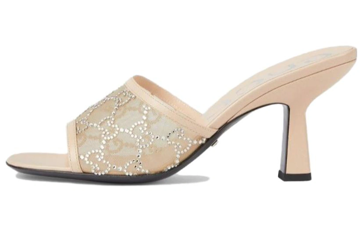 (Women) Gucci GG Mid-Heel Slide Sandal 'Rose Beige'