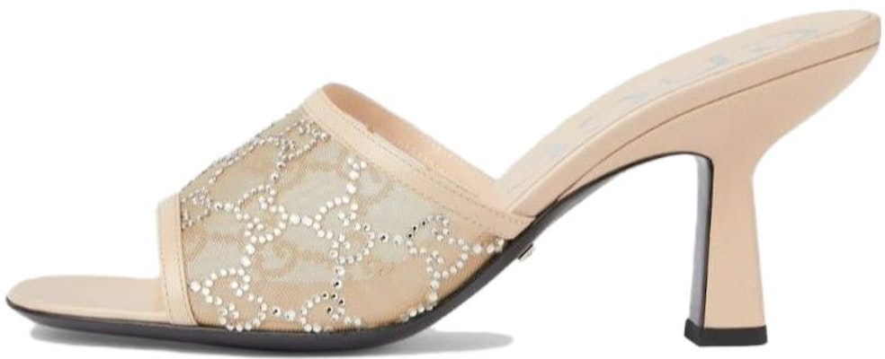 (Women) Gucci GG Mid-Heel Slide Sandal 'Rose Beige' 747245-F13B0-9941 Buy (Women) Gucci GG Mid-Heel Slide Sandal 'Rose Beige' 747245-F13B0-9941
