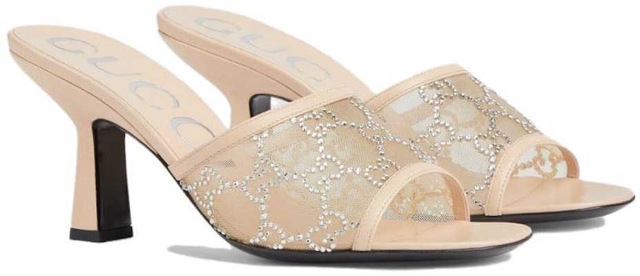(Women) Gucci GG Mid-Heel Slide Sandal 'Rose Beige' 747245-F13B0-9941 Order (Women) Gucci GG Mid-Heel Slide Sandal 'Rose Beige' 747245-F13B0-9941