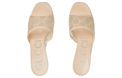 (Women) Gucci GG Mid-Heel Slide Sandal 'Rose Beige'
