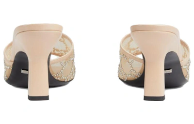 (Women) Gucci GG Mid-Heel Slide Sandal 'Rose Beige'