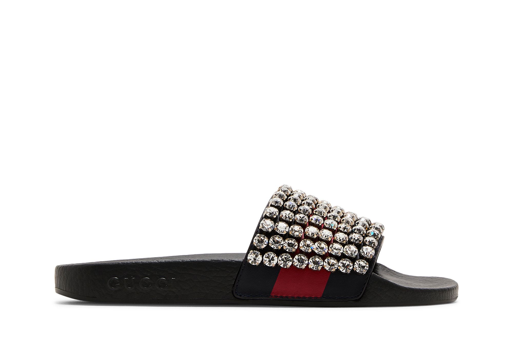 (Women) Gucci Web Slide 'Crystal'  505330-0GZ20-8462