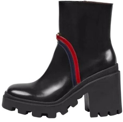 (W) 구찌 웹 스트라이프 가죽 부츠 (블랙) 659693-DKSK0-1095 Buy (W) 구찌 웹 스트라이프 가죽 부츠 (블랙) 659693-DKSK0-1095