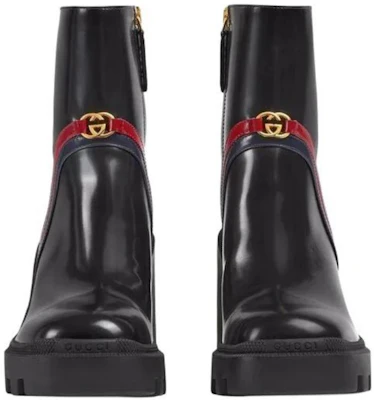 (W) Gucci Web Streep Leren Ritslaars ''Zwart'' 659693-DKSK0-1095 Purchase (W) Gucci Web Streep Leren Ritslaars ''Zwart'' 659693-DKSK0-1095