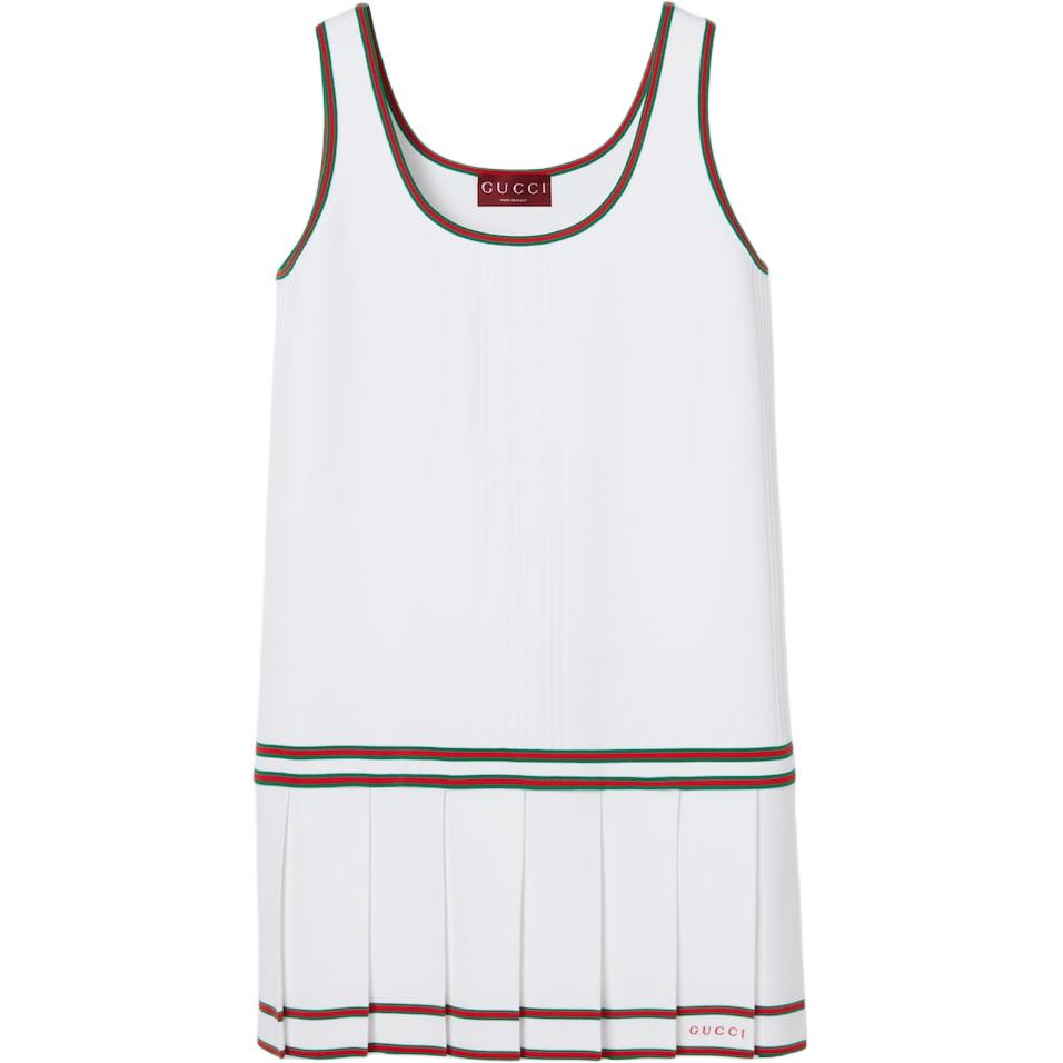 (Women) Gucci White Colorblock Fitted Crew Neck Tank Dress 786401-XKD2R-9288