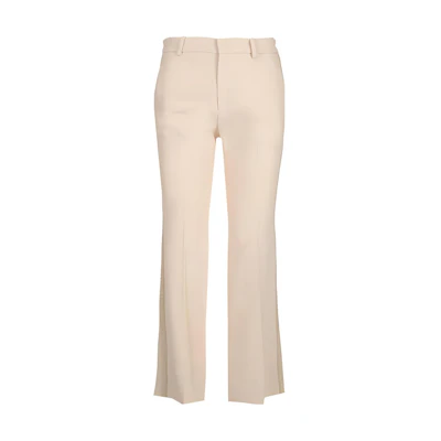 (Women) Gucci White Flare Pants with Side Rope Detail SS23 609698-ZKR01-9054