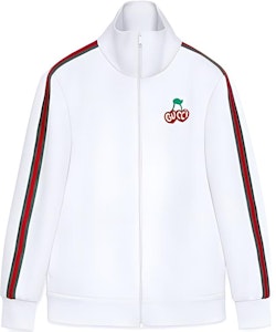 (W) グッチ ホワイト ロゴ刺繍 ジップネック ジャケット 625025-XJCU-19280 Buy (W) グッチ ホワイト ロゴ刺繍 ジップネック ジャケット 625025-XJCU-19280