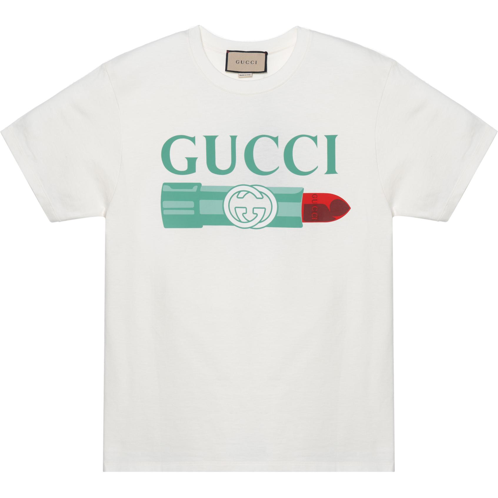 (Women) Gucci White Logo Print Crewneck Short Sleeve T-Shirt SS23 717422-XJFHT-9095