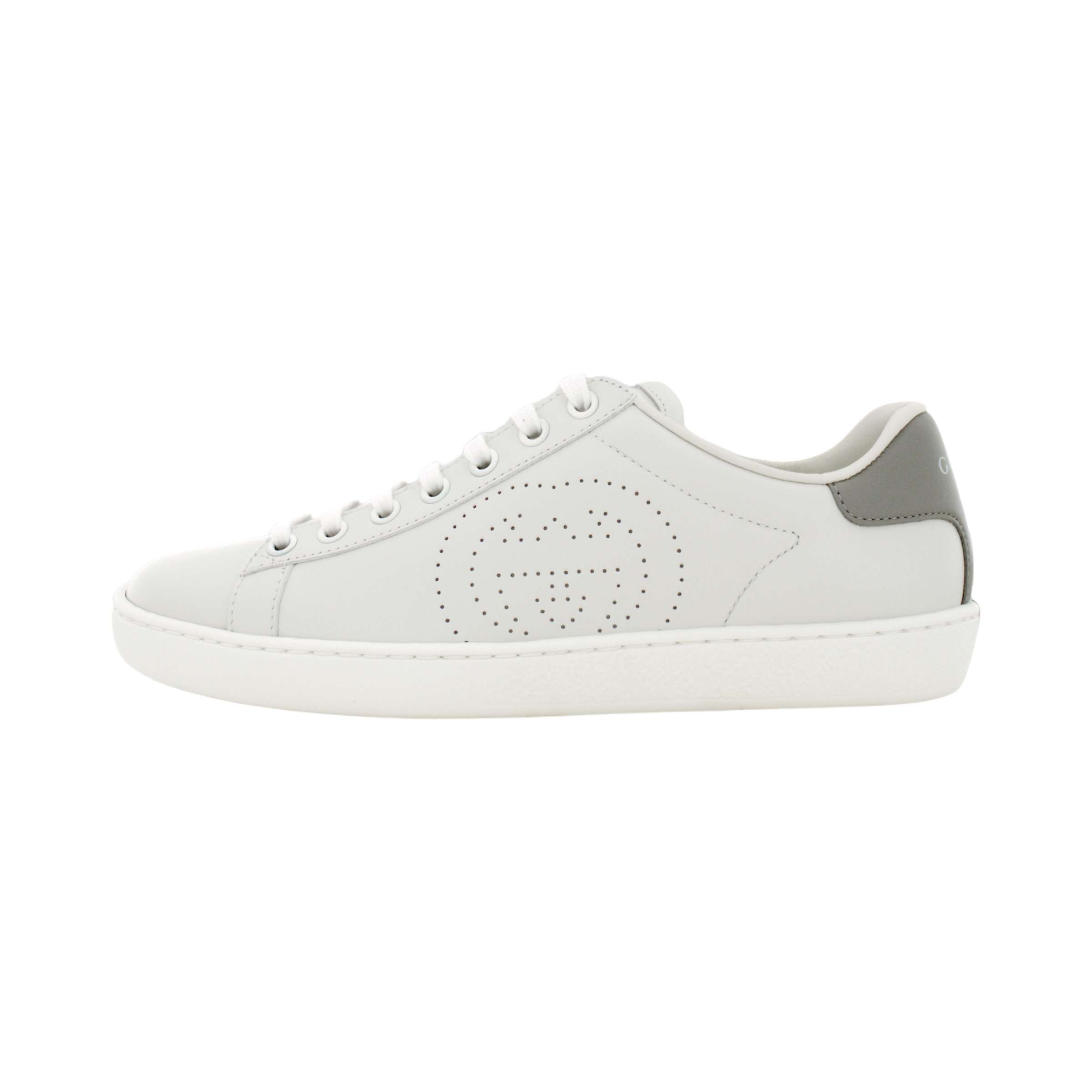 (Women) GUCCI White Low-Top Leather Sneakers 718758 AYO70 9094