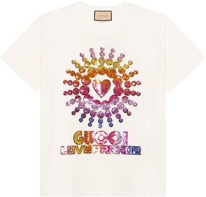 (W) Camiseta Gucci Blanca Oversized Cuello Redondo con Logo de Lentejuelas. 615044-XJEN4-9088 Buy (W) Camiseta Gucci Blanca Oversized Cuello Redondo con Logo de Lentejuelas. 615044-XJEN4-9088