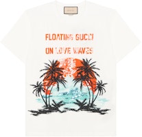 (Women) Gucci White Sequin Slogan Regular Fit T-Shirt 615044-XJEDN-9088 (Women) Gucci White Sequin Slogan Regular Fit T-Shirt 615044-XJEDN-9088