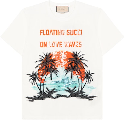 (Women) Gucci White Sequin Slogan Regular Fit T-Shirt 615044-XJEDN-9088 Buy (Women) Gucci White Sequin Slogan Regular Fit T-Shirt 615044-XJEDN-9088