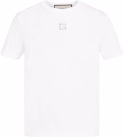(Women) Gucci White Short Sleeve Crewneck Tee with Logo Print 748287-XJF1K-9088 (Women) Gucci White Short Sleeve Crewneck Tee with Logo Print 748287-XJF1K-9088