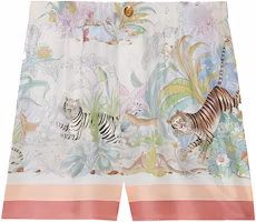 (Women) Gucci White Silk Print Shorts SS22 685779-ZAIKF-5753 (Women) Gucci White Silk Print Shorts SS22 685779-ZAIKF-5753