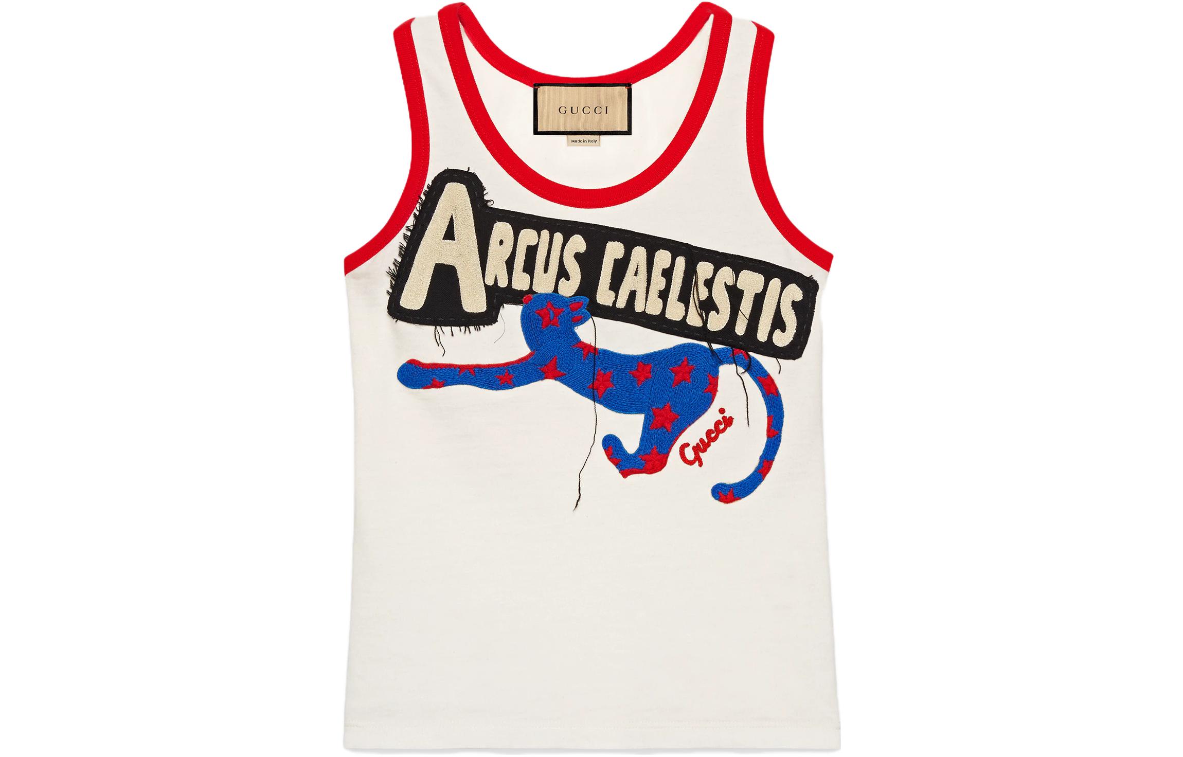 (Women) Gucci White Sleeveless T-Shirt with Letter Print 745583-XJFTV-9088