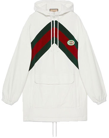 women-gucci-white-striped-patchwork-hooded-pullover-long-sleeve-dress-678707-xjdyg-9061