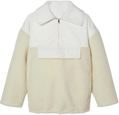 (Women) Gucci White Wool Blend Fleece Zip-Up Jacket 792396-XJGSH-9692 Buy (Women) Gucci White Wool Blend Fleece Zip-Up Jacket 792396-XJGSH-9692